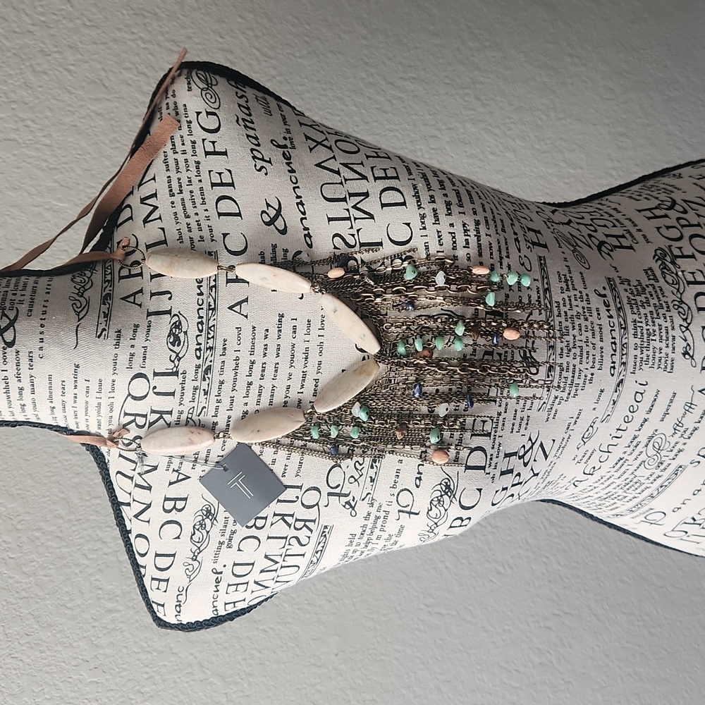 Tinley Road Layered Necklace with Brown and Gold Chains